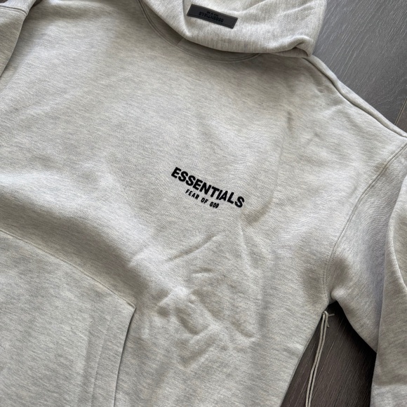 New Essentials Fear of God Hoodie- Light Oatmeal - Picture 2 of 4
